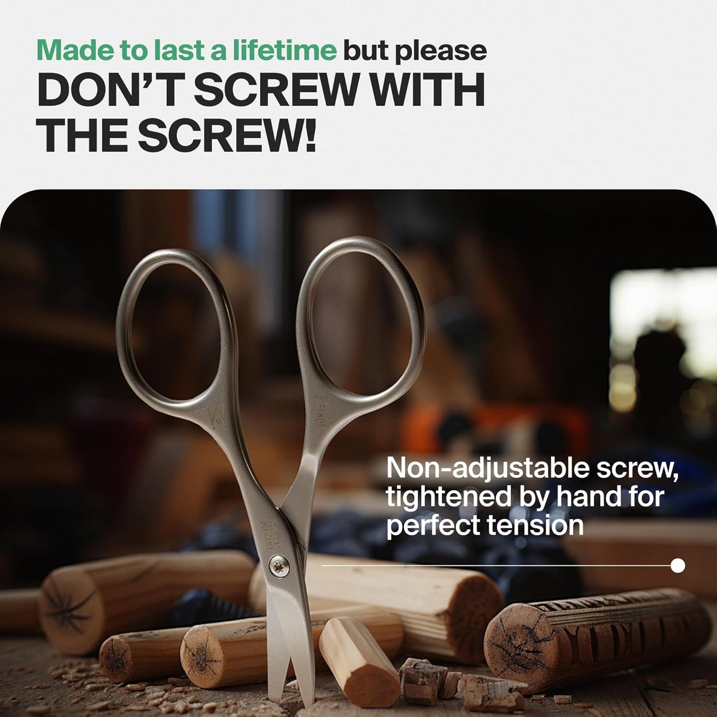 GERMANIKURE Tower Point Cuticle Scissors Grooming Scissors FINOX Stainless Steel Professional Nail Scissors in Leather Case -Ethically Made in Solingen Germany - 4705