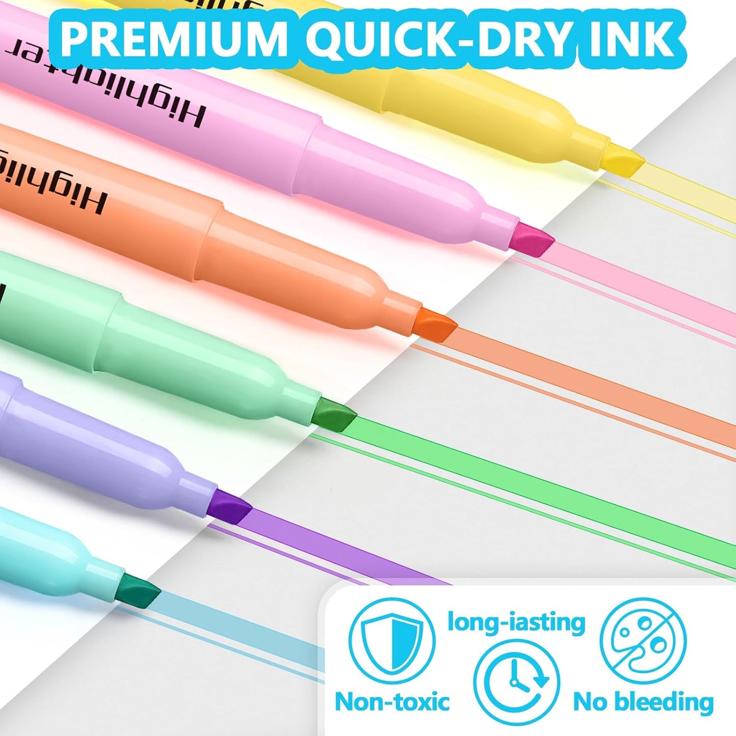 Highlighters Bulk, Chisel Tip Dry-Quickly Highlighter Markers, 108 Count-6 Assorted Colors Highlighters Bulk Pack for Adult Kids, Office Classroom Must Have, School Supplies for Teachers