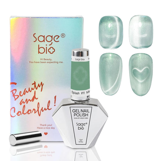 15ml Cat Eye Gel Nail Polish with Magnet Shimmer Glass Bead Effect 07