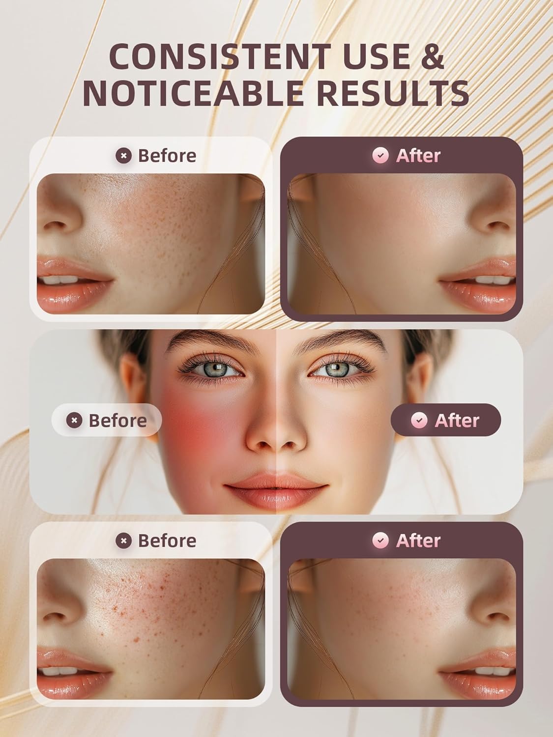 Facial Massager Tool, Beauty Device for Face and Full Body, Portable Face Lift Device for Skin Care, Against Dullness, Neck Massager for Women