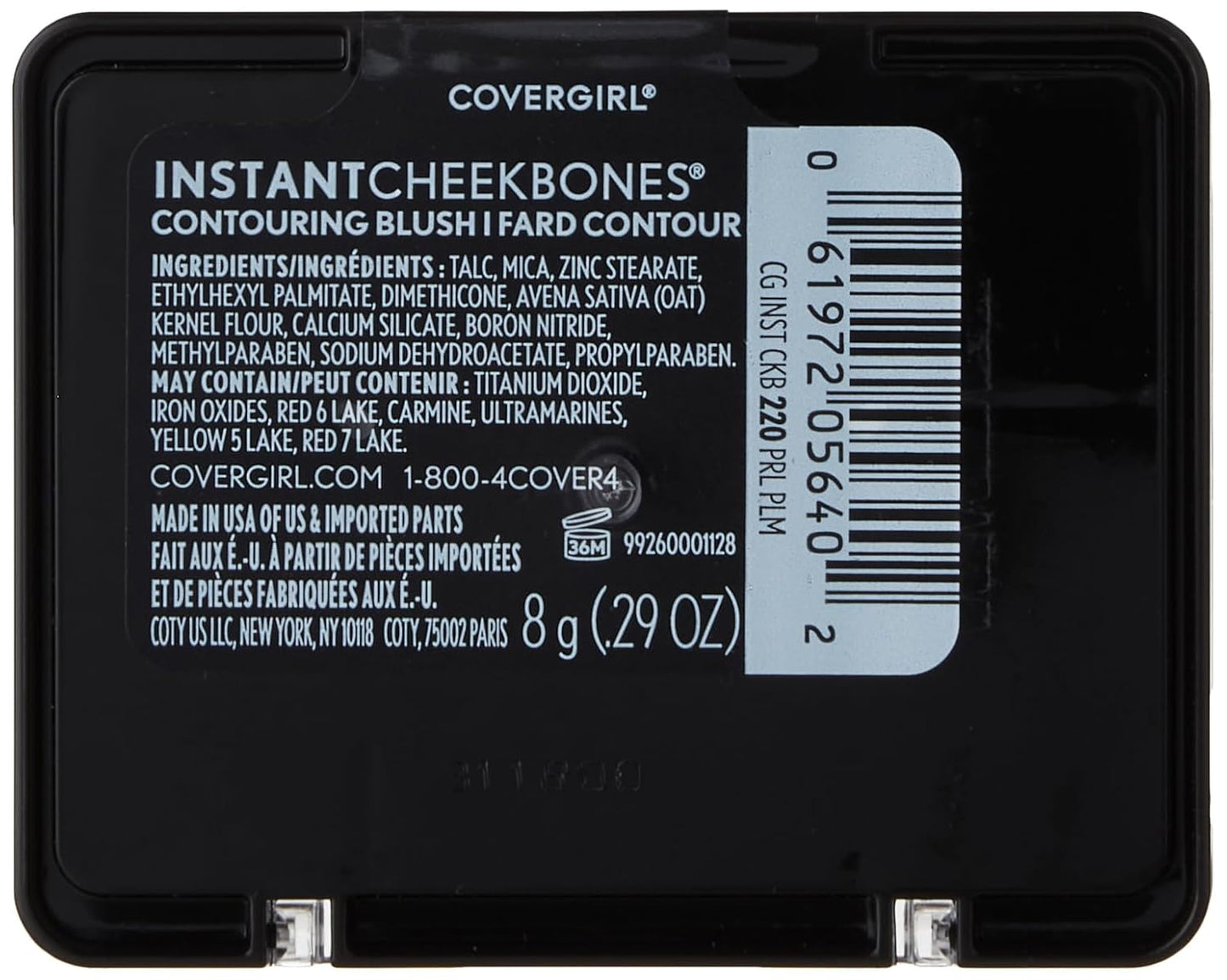 COVERGIRL Instant Cheekbones Contouring Blush Purely Plum 220, 0.29 Ounce Pan (packaging may vary) (Pack of 2)