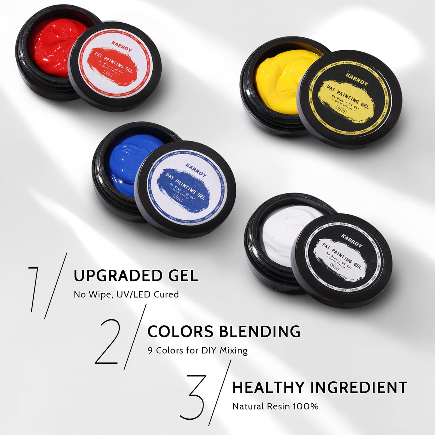 Sponge Pat Paint Nail Gel, Blending Colors Ombre Nails Gradient Gel Nail Blush Blooming Aura Nails Drawing Stripper Floral Painting Nail Art, No Wipe, UV/LED Curing 5ml 1PC (Blue)