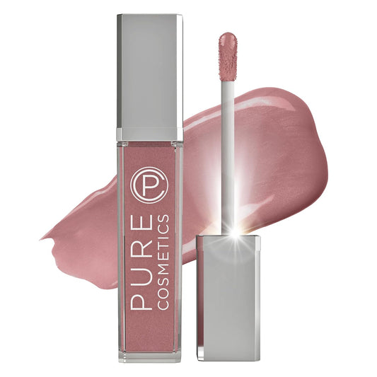 Pure Cosmetics Pure Illumination Lip Gloss - LED-lit Applicator w/Side Mirror - Non-Sticky, Moisturizing & Hydrating Lip Glosses - Soothes & Heals Dried Chapped Lips (Classy)