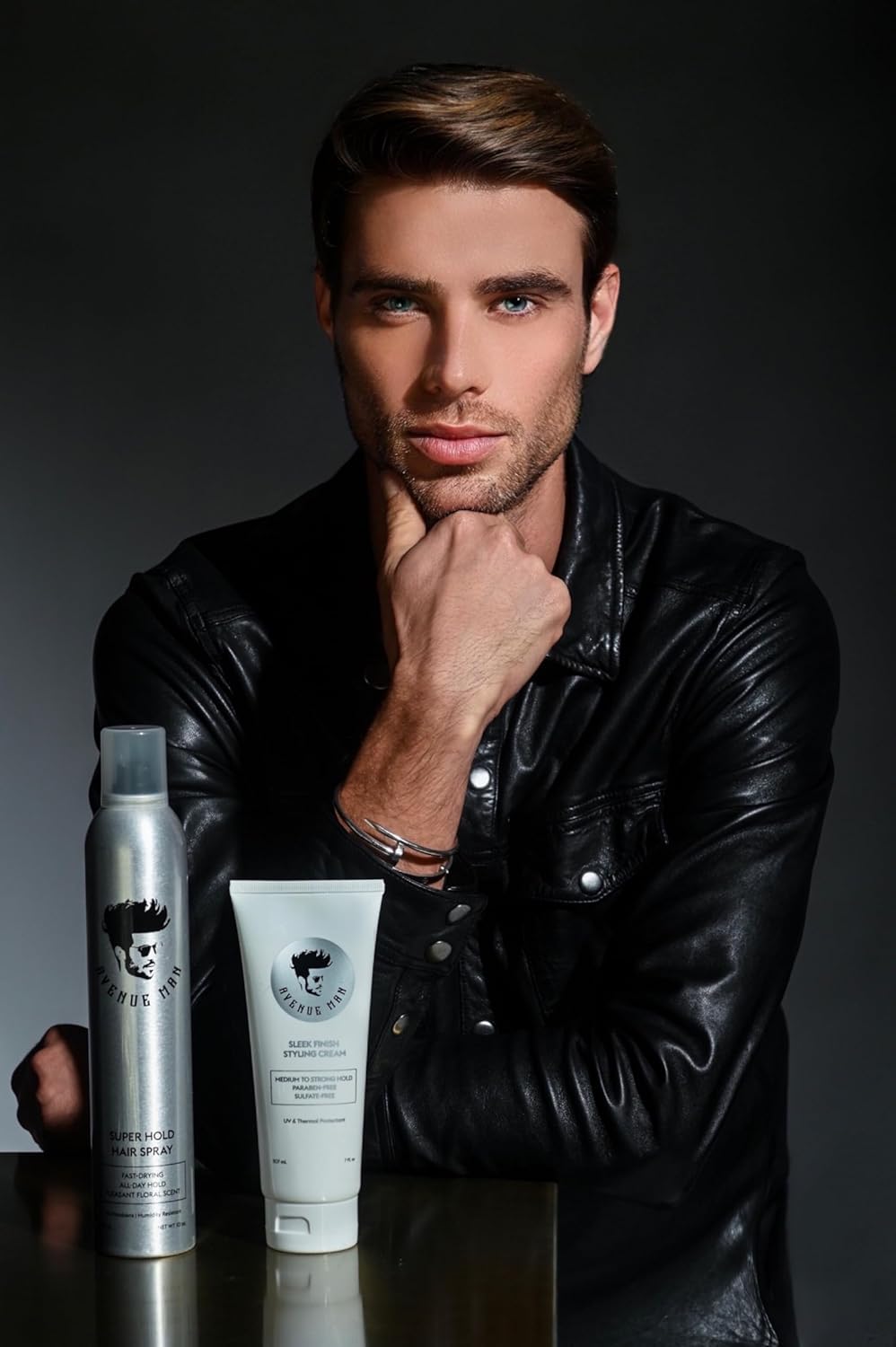 Avenue Man Sleek Finish Cream - 7 oz - Hair Styling Cream for Men with Acai & Soy Protein - Hair Putty for Smooth Control & Structure - Hair Paste for Men for Textured, Slick Back or Classic Looks