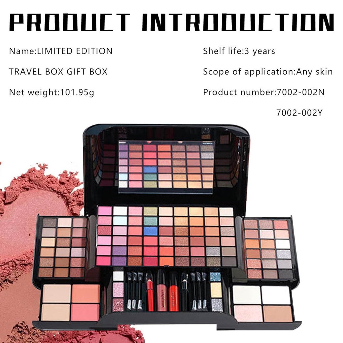 Makeup Sets, Multifunction Makeup Palettes with Mirror, 90 Color Eyeshadows/Compact Powder/Sequins/Bronzing Powder/Highlighter/Lip Color, Makeup kit for Women Full Kit - #B