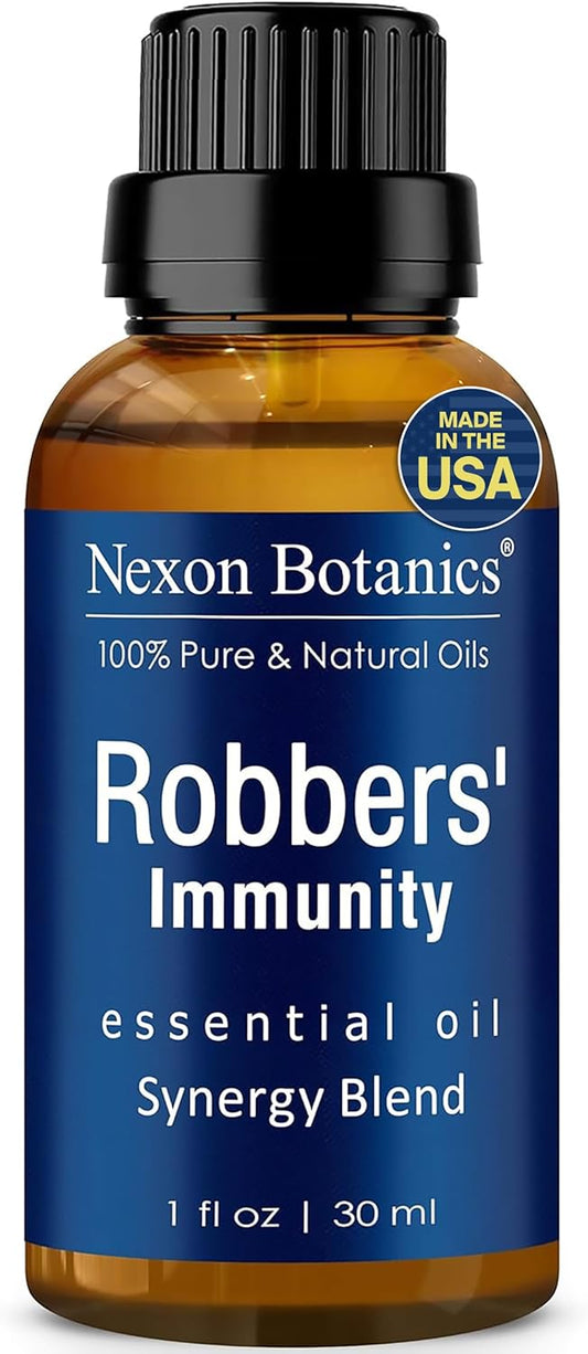 Robbers' Immunity Essential Oil Blend 30 ml - Immune Boost Aromatherapy for Diffusers - Natural Shield Against Impurities - Nexon Botanics