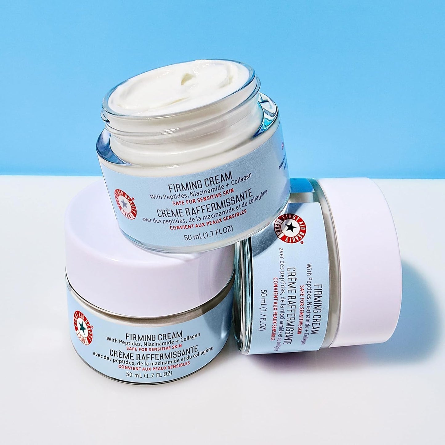 First Aid Beauty Firming Collagen Cream with Collagen, Peptides and Niacinamide – Day + Night Anti-Aging Face Moisturizer – 1.7 fl oz