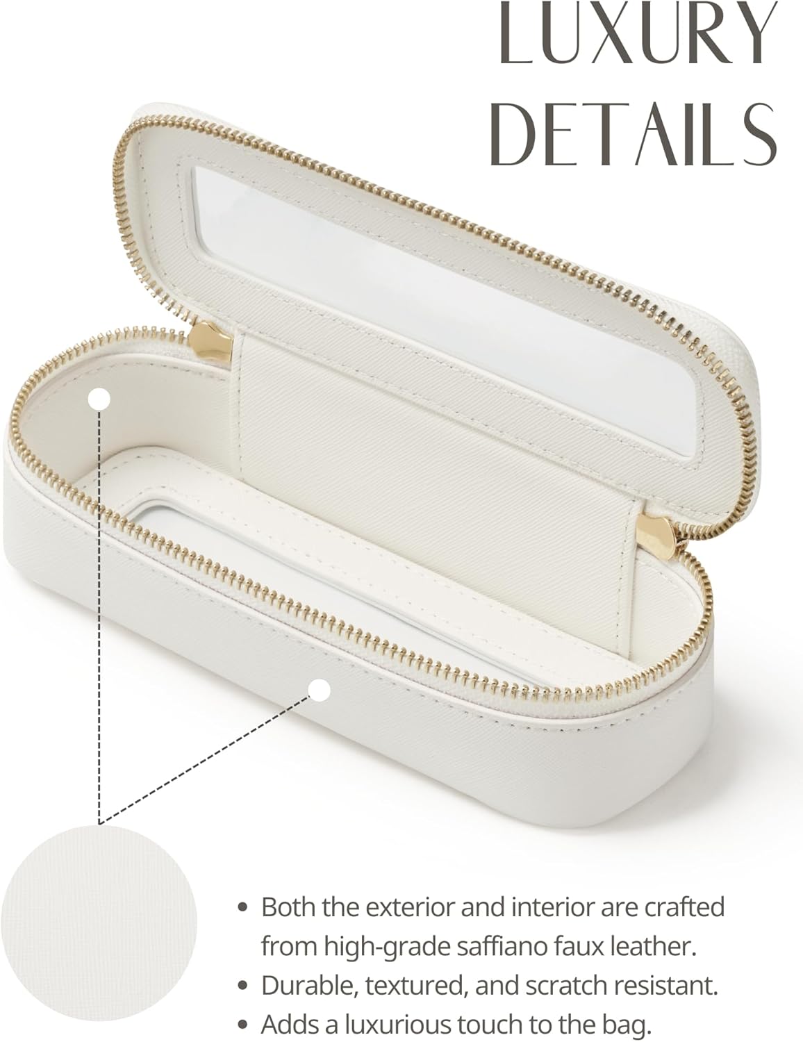 Popvibe Clear Makeup Bag Travel Cosmetic Case Transparent Toiletry Bag with Zipper, Portable Make Up Organizer Traveling Compact Car Bag for Essentials