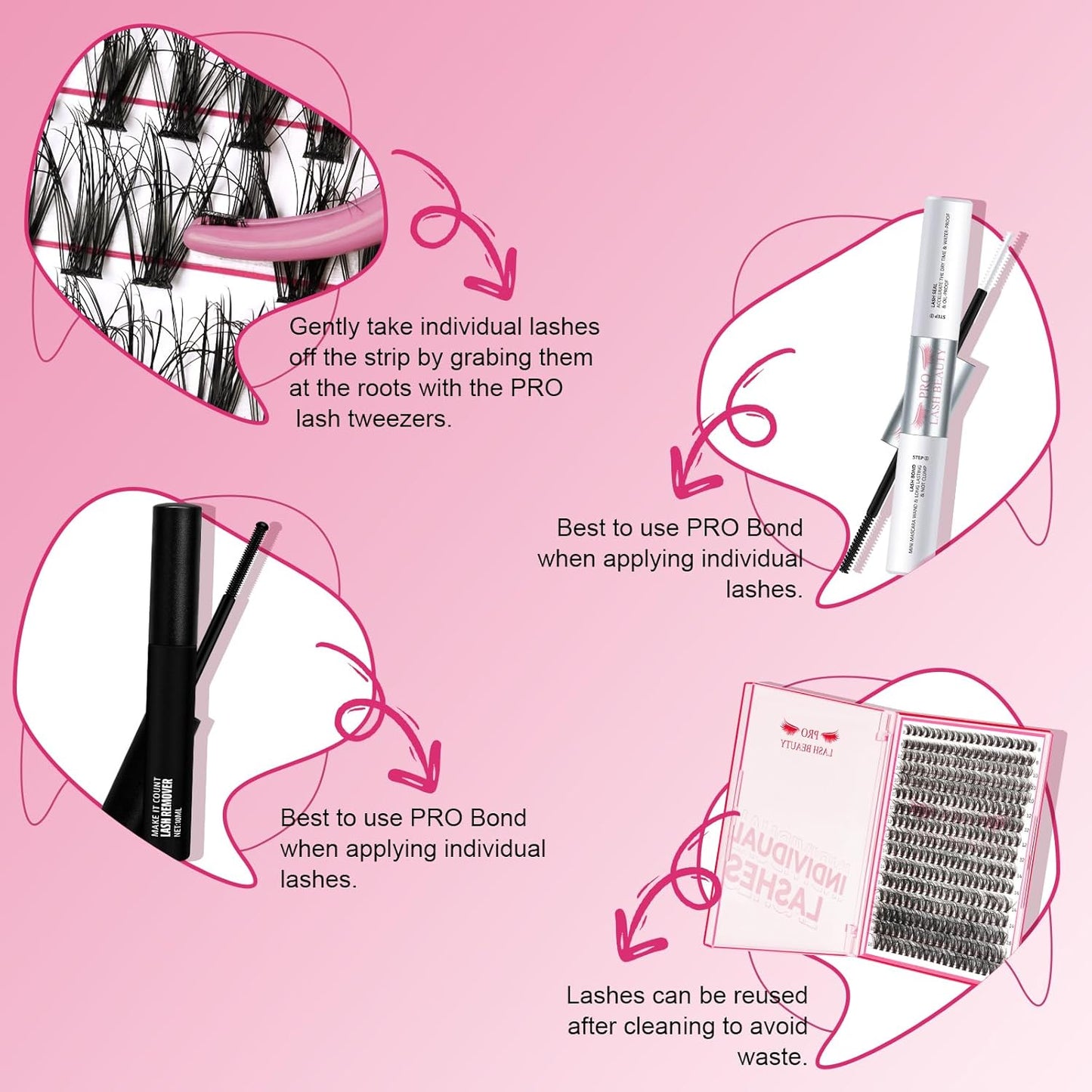 Lash CIusters 320Pcs Individual Lashes 3D Volume Cluster Lashes Natural Look Eyelash Clusters Faux Mink Wispy Lashes 30D-D Mixed DIY Lash Extension (3D Volume-30D-D,8-16mix)