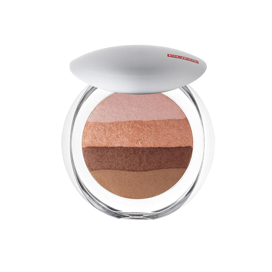 PUPA Milano Luminys Baked All Over Illuminating Blush-Powder - Moisturize And Protect Skin - Soft And Velvet Smooth Finish - Silky And Light Texture - 4 Tone Compact - 02 Stripes Naturals - 0.32 Oz