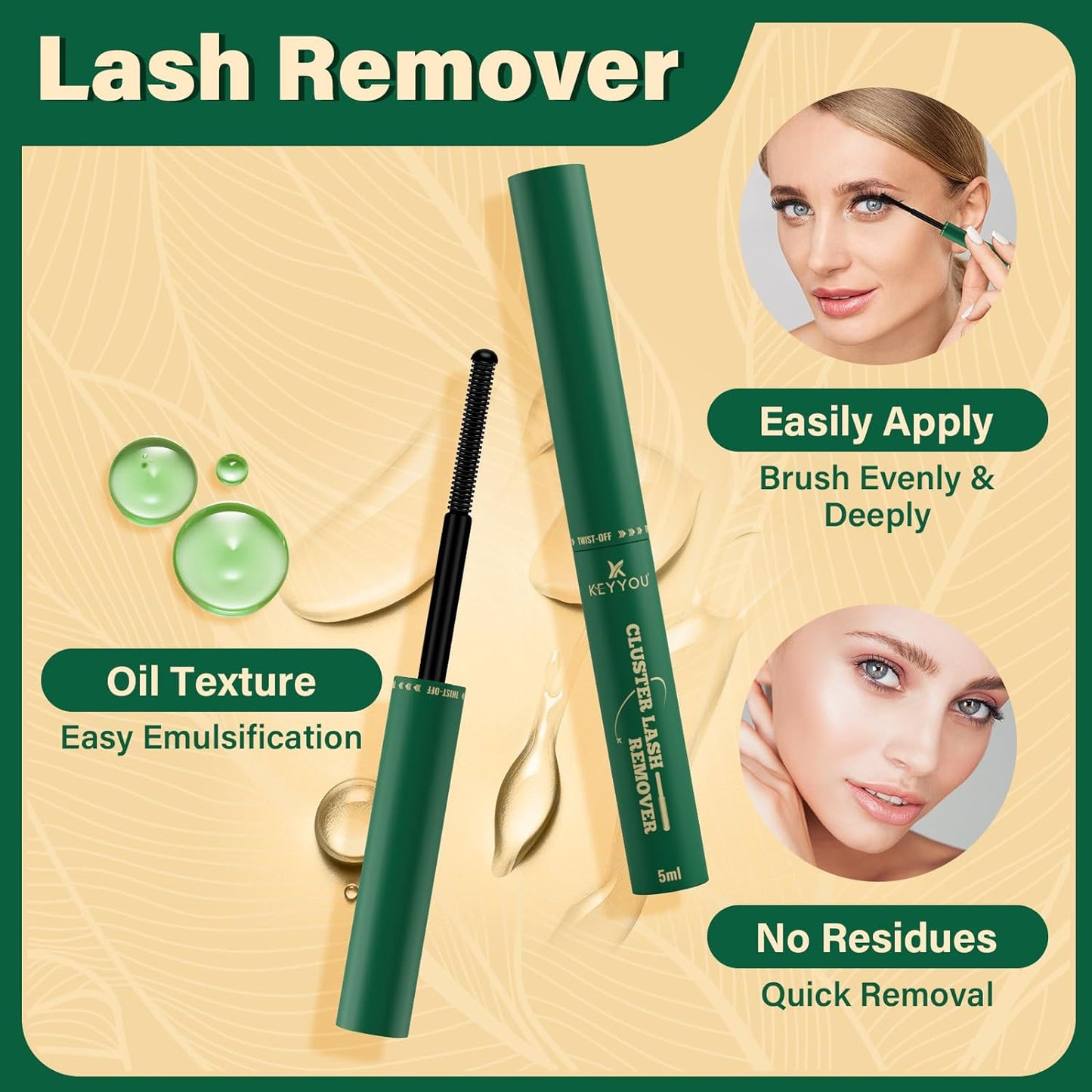 KEYYOU DIY Lash Extension Kit 280pcs Soft Lash Clusters 60D+80D C Curl Easy to use with Lash Bond and Seal Lash Applicator Lash Remover Eyelash Extension Kit at Home(RMkit-60D80D-C-10-18mix)