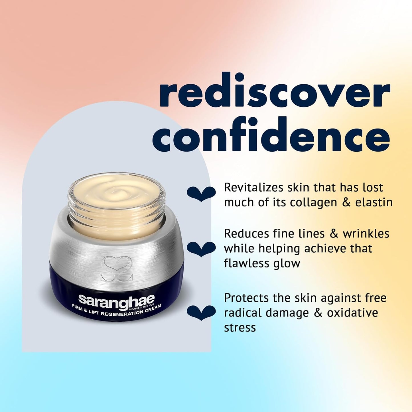 Saranghae Hydrating Moisturizer Face Cream for Soft, Smooth Skin, Face Moisturizer for Dry Skin, with Hyaluronic Acid & 12 Anti-Aging Skin Care Botanicals for Cellular Regeneration - 2.11 oz