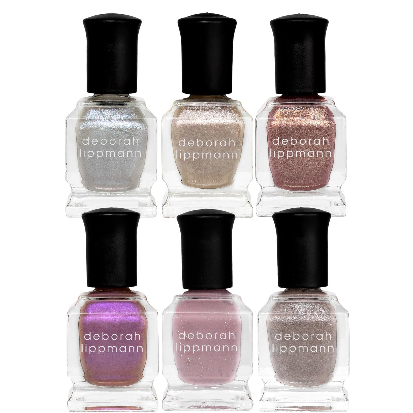 Deborah Lippmann Nail Polish, Gel Lab Pro Set | Treatment Enriched for Nail Health, Wear and Shine | No Lamps or Tools & 21-Free | Bejeweled, 6 Bottles