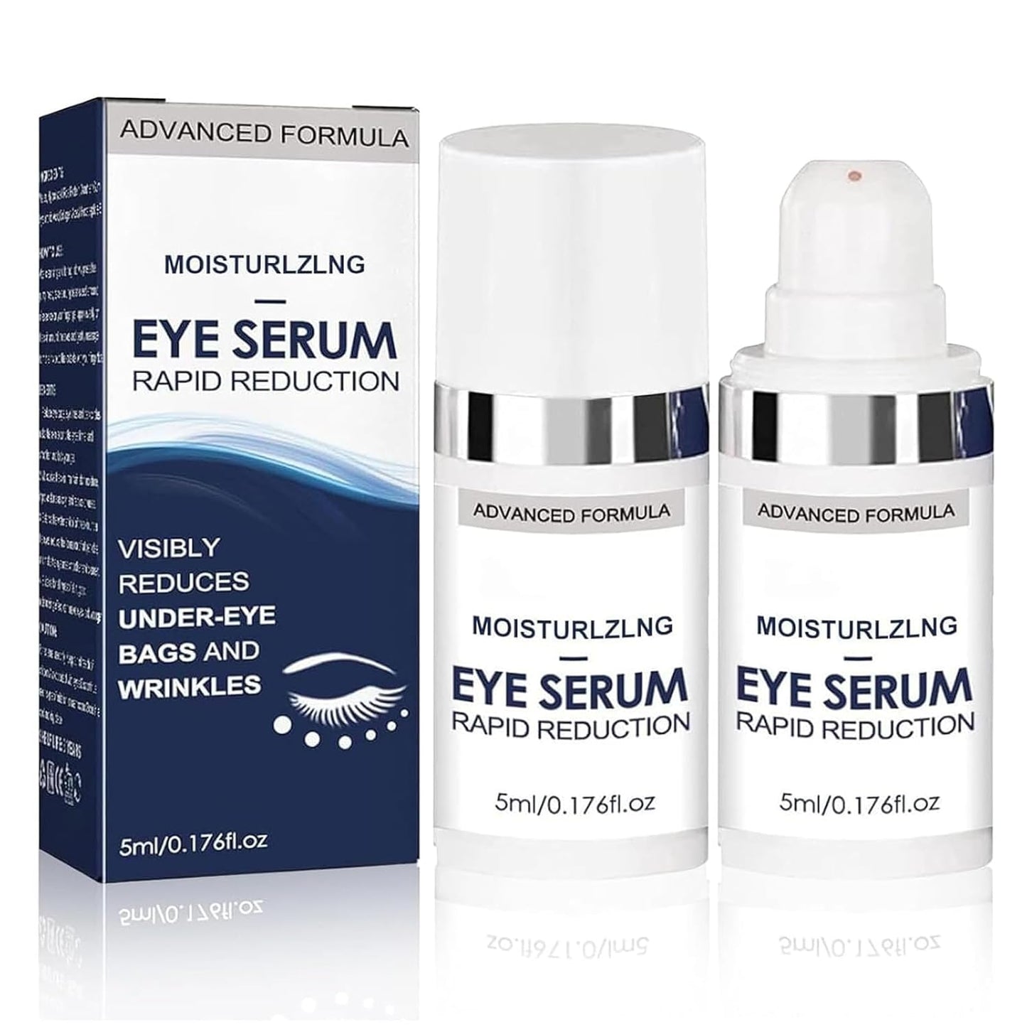 Rapid Reduction Eye Serum, Advanced Formula Instant Eye Serum, Anti Aging Serum Visibly Reduces Under-eye Bags, Nourishing Eye Serum, Suitable For All Skin Type (2Pcs)