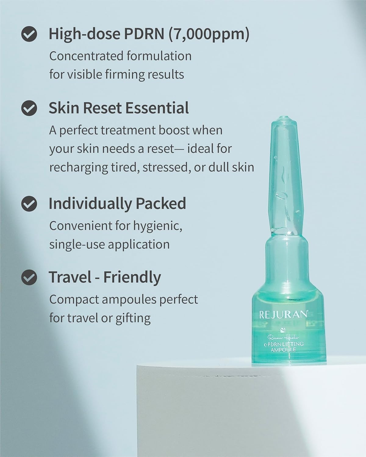 REJURAN® Recover c-PDRN® Lifting Ampoule - High Does Original Salmon DNA PDRN Serum DNA for Rejuvenation, Hydration, Skin Soothing, and Intensive Anti-Aging Korean Skincare. (2ml x 14 Vials)