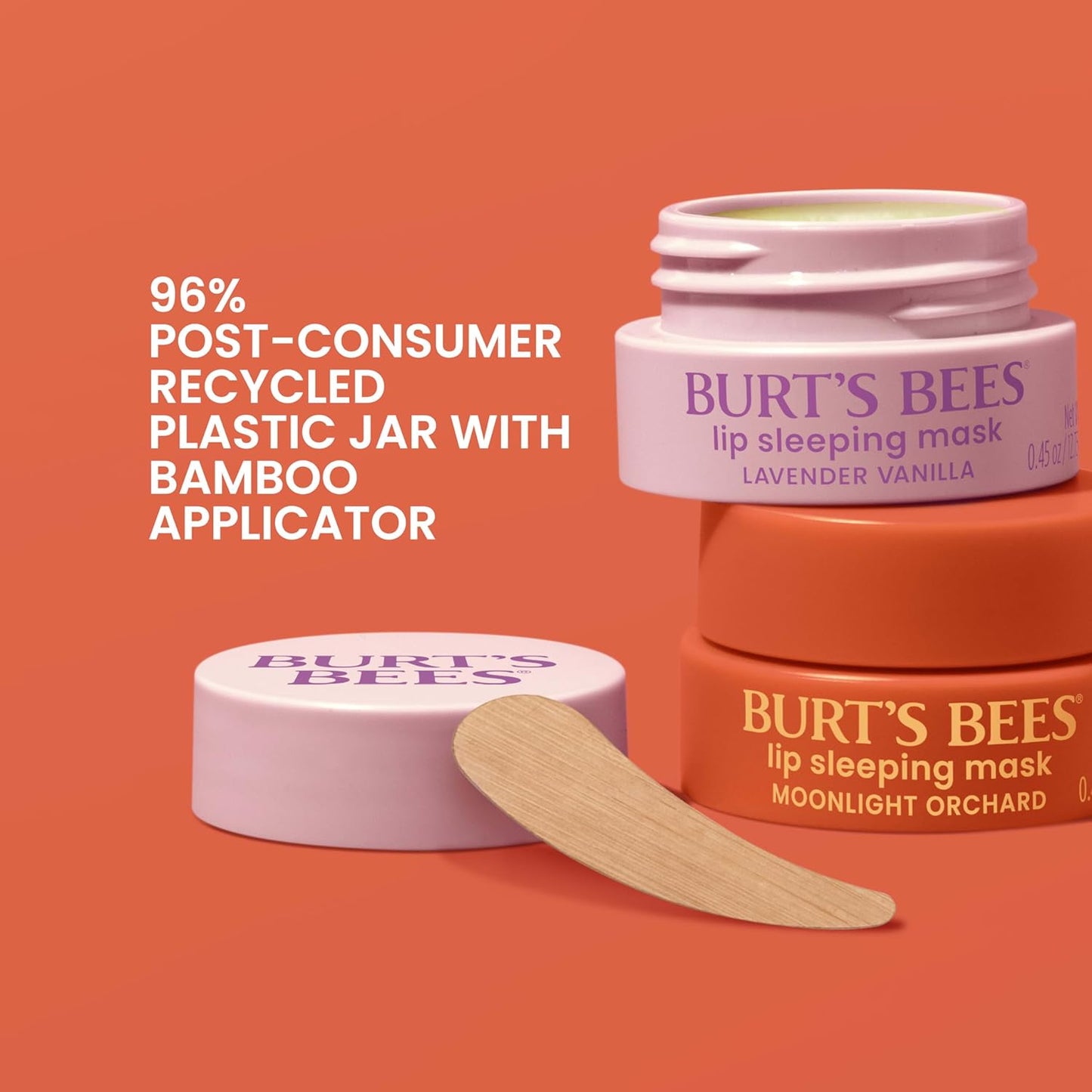 Burt’s Bees Lavender Vanilla Lip Sleeping Mask, With Hyaluronic Acid and Squalane Moisturizer To Instantly Hydrate Lips, Overnight Mask and Treatment, 0.45 oz.