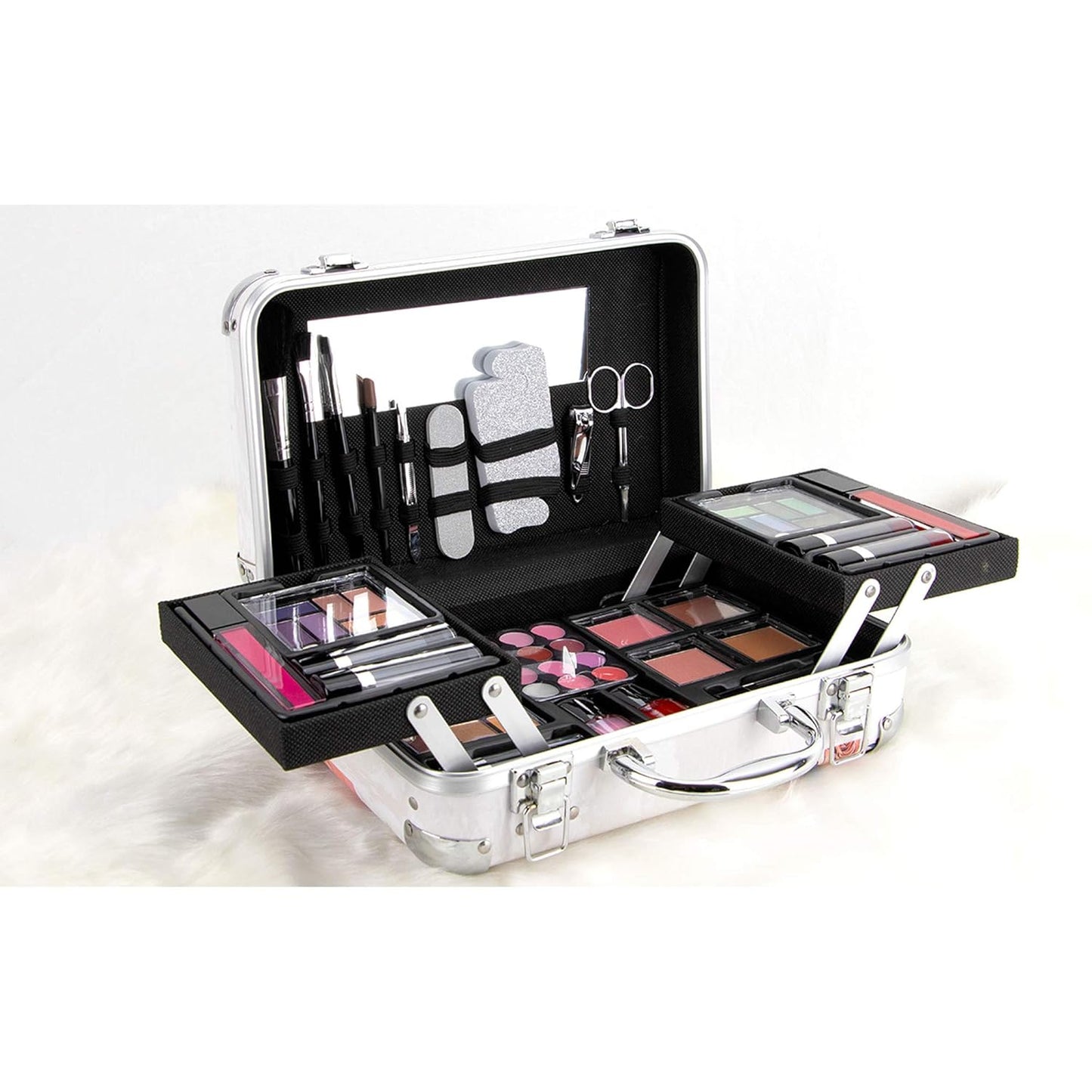 61pcs Makeup Gift Set With Extendable Trays and Mirror - Vmk1506, Flawless, 1 count