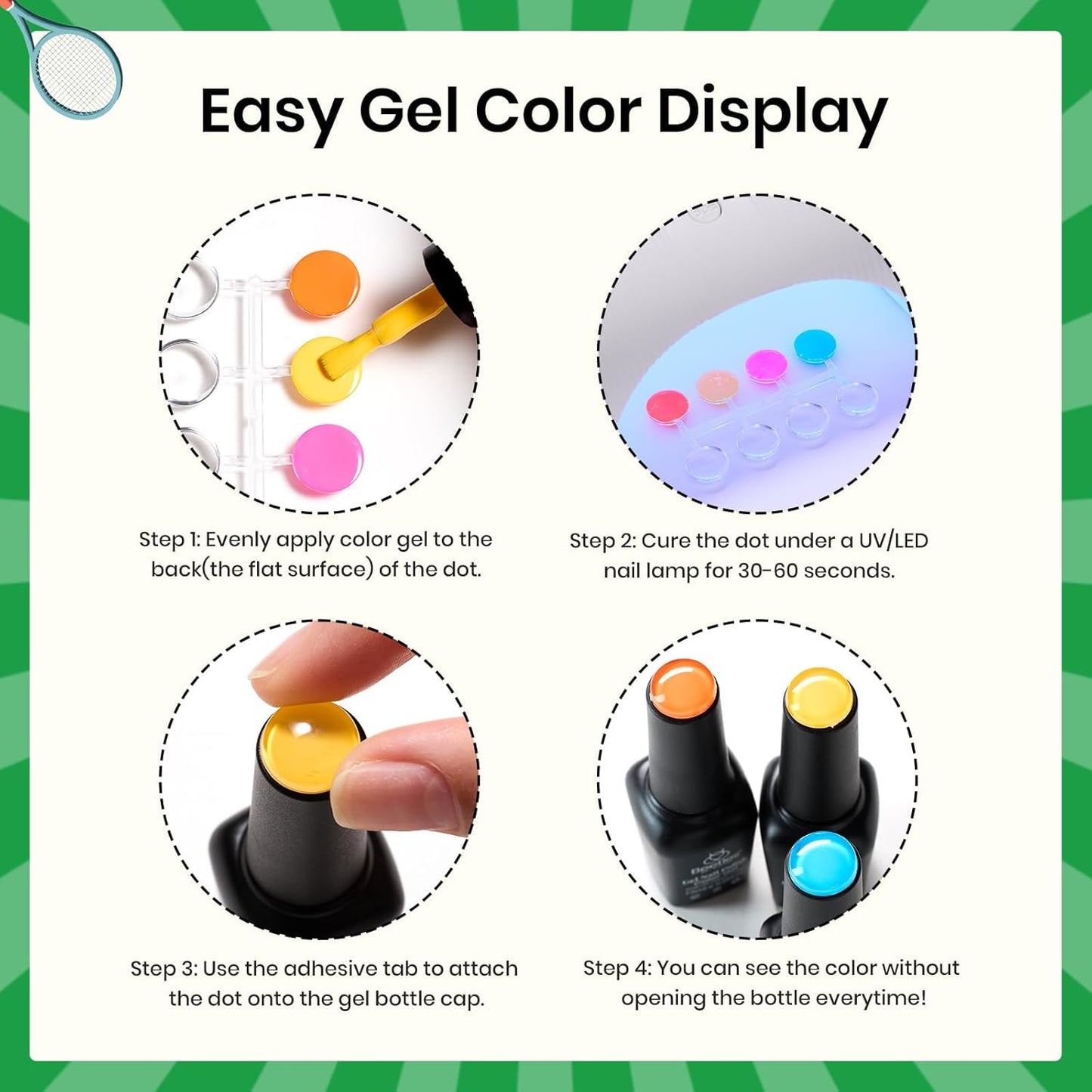 beetles Gel Polish Set, 20 Color Pink Yellow Green Red Blue Gel Nail Polish Blokecore Collection with Sports Nail Charms Base Top Coat and Double-ended Brush DIY Home Rainbow Nails