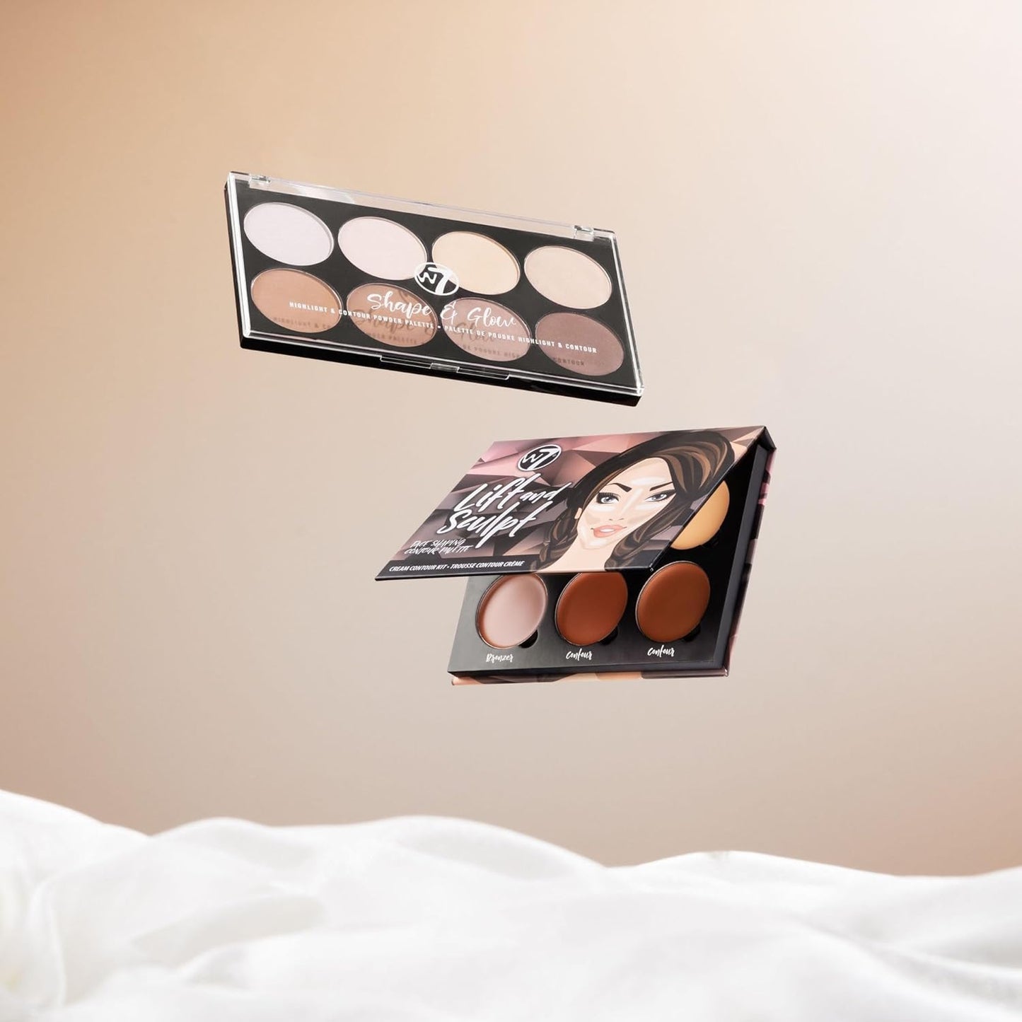 W7 Lift & Sculpt, Shape & Glow Set - 2 Piece Set - Cream Contour & Powder Contour Palette Duo