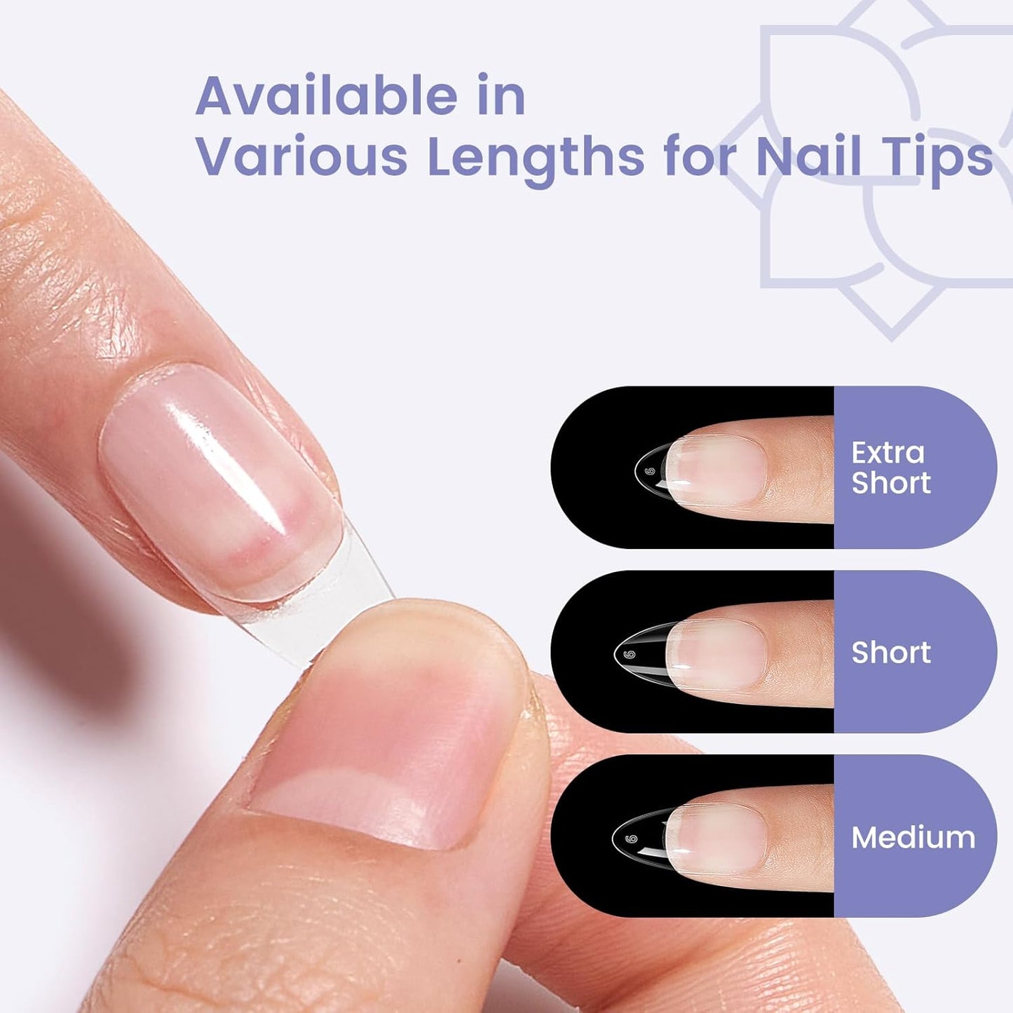 Medium Almond Nail Tips: 240PCS Soft Gel Clear Almond Pre-Shaped Nails Tips, 12 Sizes Full Cover Fake Press on Nails for Acrylic Nail Tip Home DIY Salon Nails