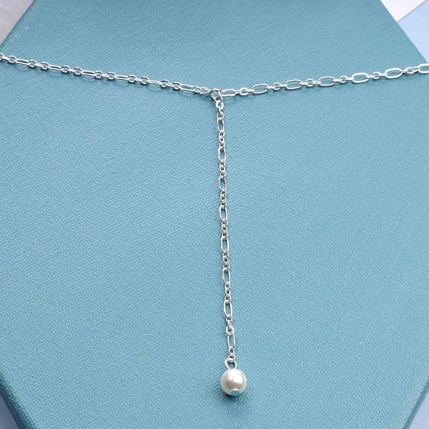 Long Pearl Necklace Pearl Lariat Y Necklace Chain Vintage Minimalist Necklace Jewelry for Women and Girls