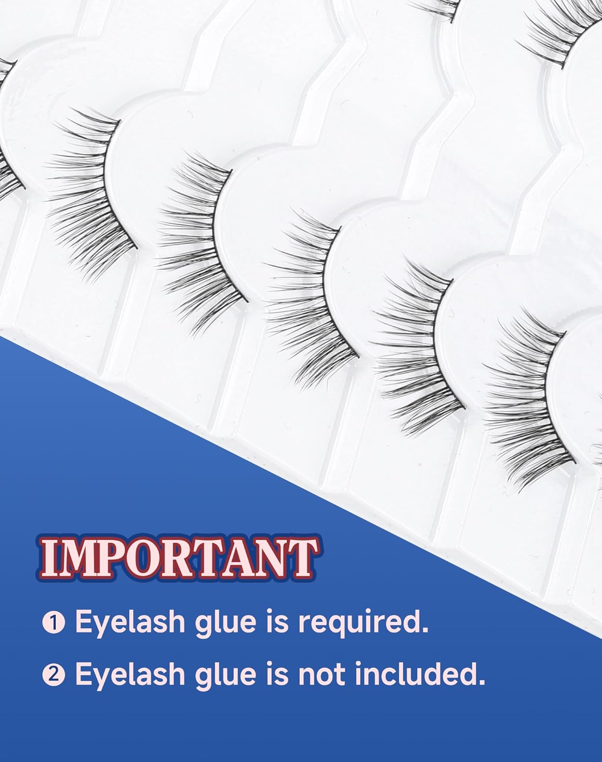 3/4 Lashes Half Natural Wispy Eyelashes Flared Corner Eyelashes False CatEye Lash Half Small Eyelash 7 Pairs D47