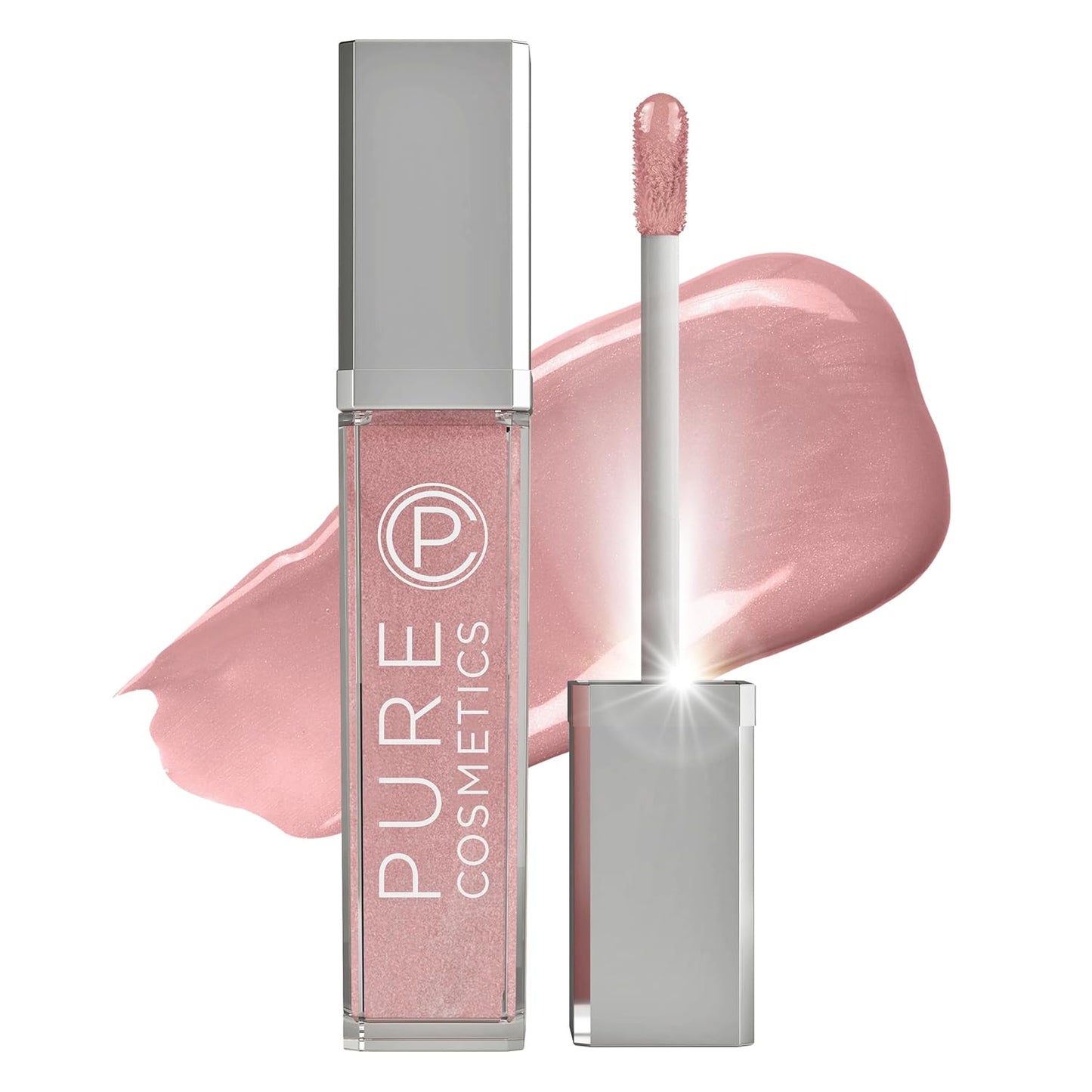 Pure Cosmetics Pure Illumination Lip Gloss - LED-lit Applicator w/Side Mirror - Non-Sticky, Moisturizing & Hydrating Lip Glosses - Soothes & Heals Dried Chapped Lips (Oopsy Daisy)