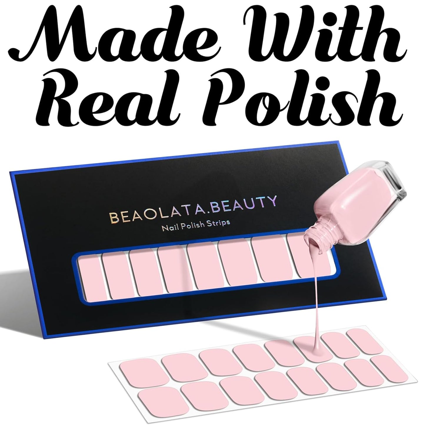 Nail Polish Strips, 32PCS Salon Quality Wraps, Long Lasting Gel Nail Stickers for Women Easy Apply& Remove (Merry Christmas)