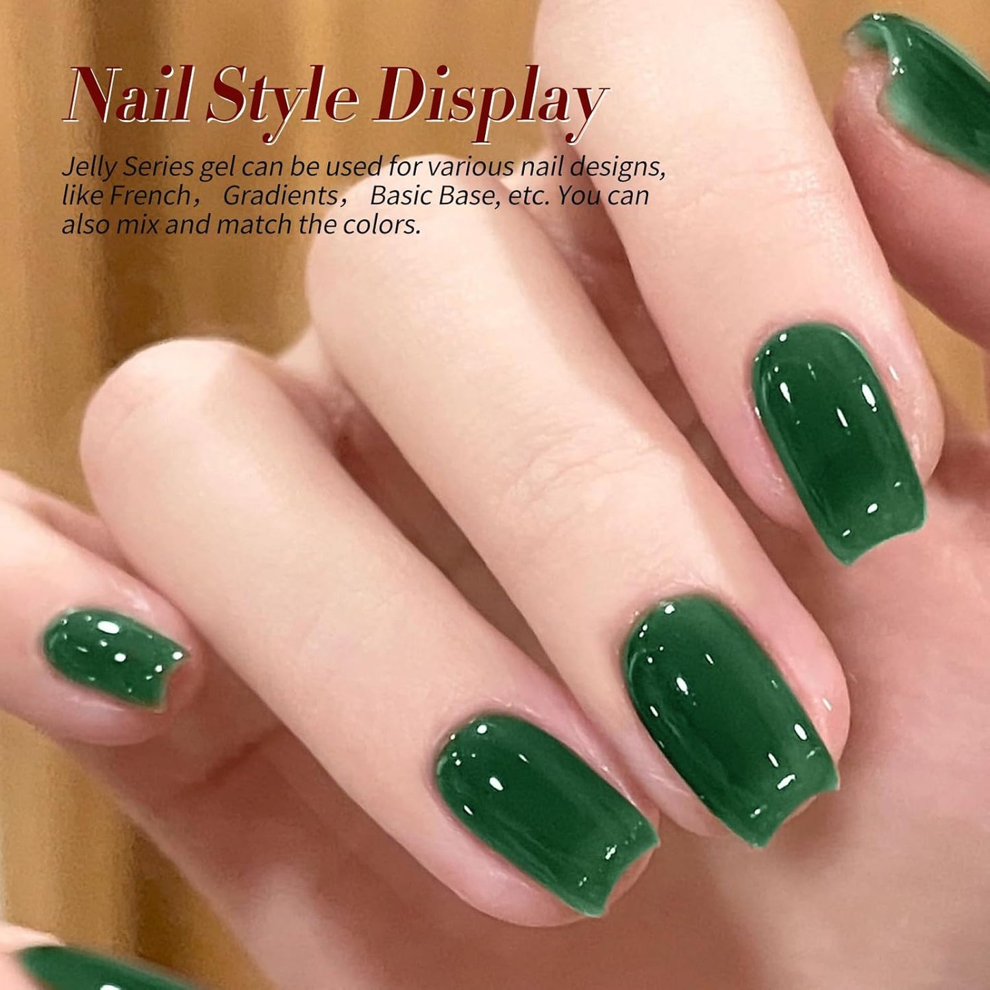 Born Pretty Jelly Gel Nail Polish,Halloween Fall Winter Transparent Gel Polish,Christmas Brown Blood Wine Red Orange Green Blue,Soak Off U v LED Light Cure Nail Art Kit for Salon and DIY at Home