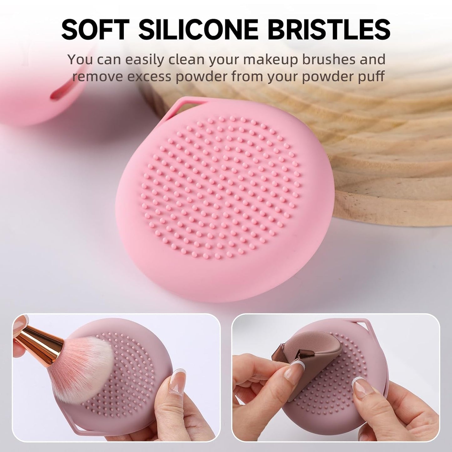 2 Pcs Makeup Sponge Holder,Beauty Blender Case, Powder Puff case, Beauty Blender Holder for Travel(Pink)
