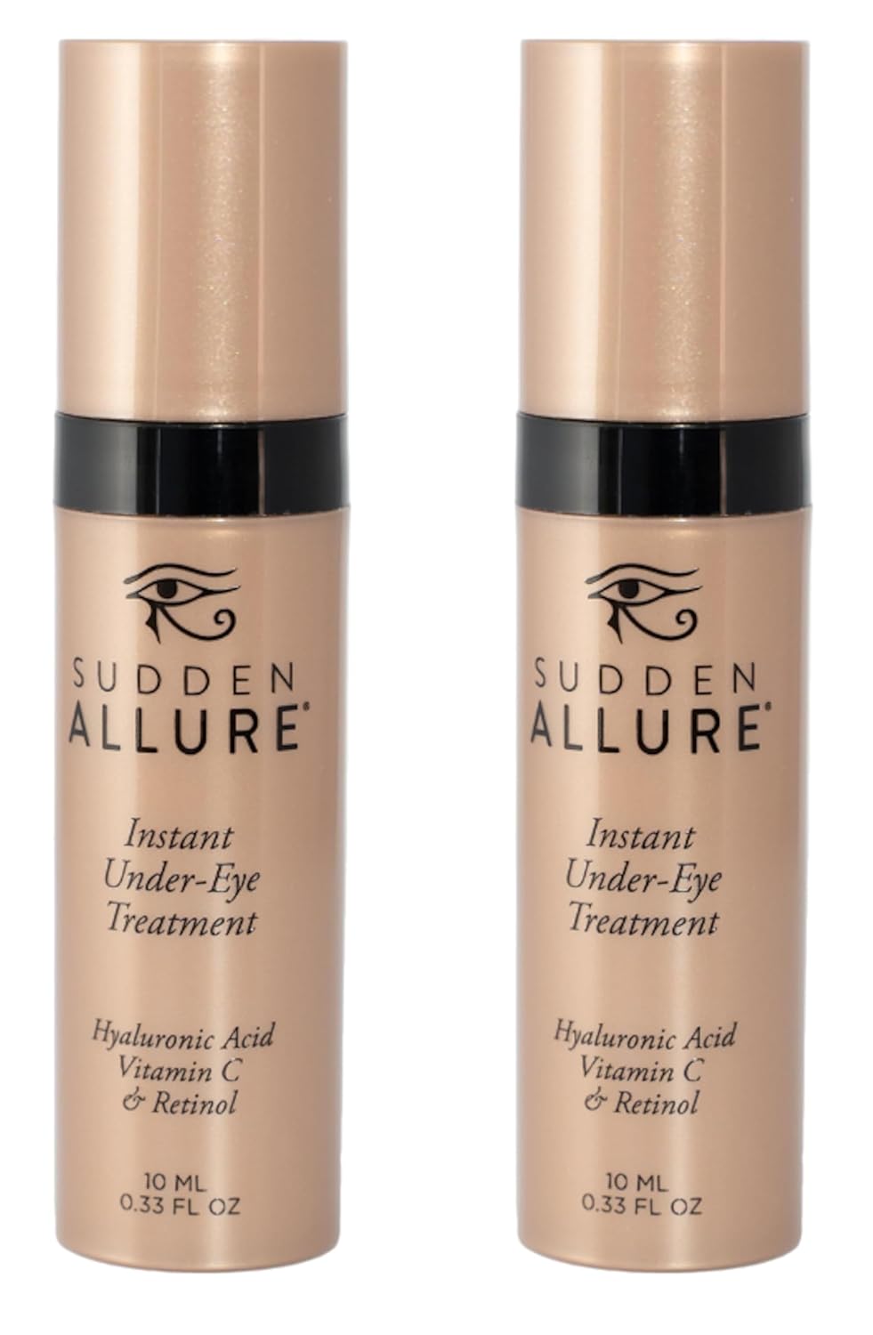 Sudden Allure Instant Under Eye Treatment Serum – Erase Under Eye Bags, Dark Circles, Wrinkles & Lift Sagging Eyes - Instantly Tighten & Firm - Reduce Eye Bags & Crows Feet | Made in USA (10 ml, 2pk)