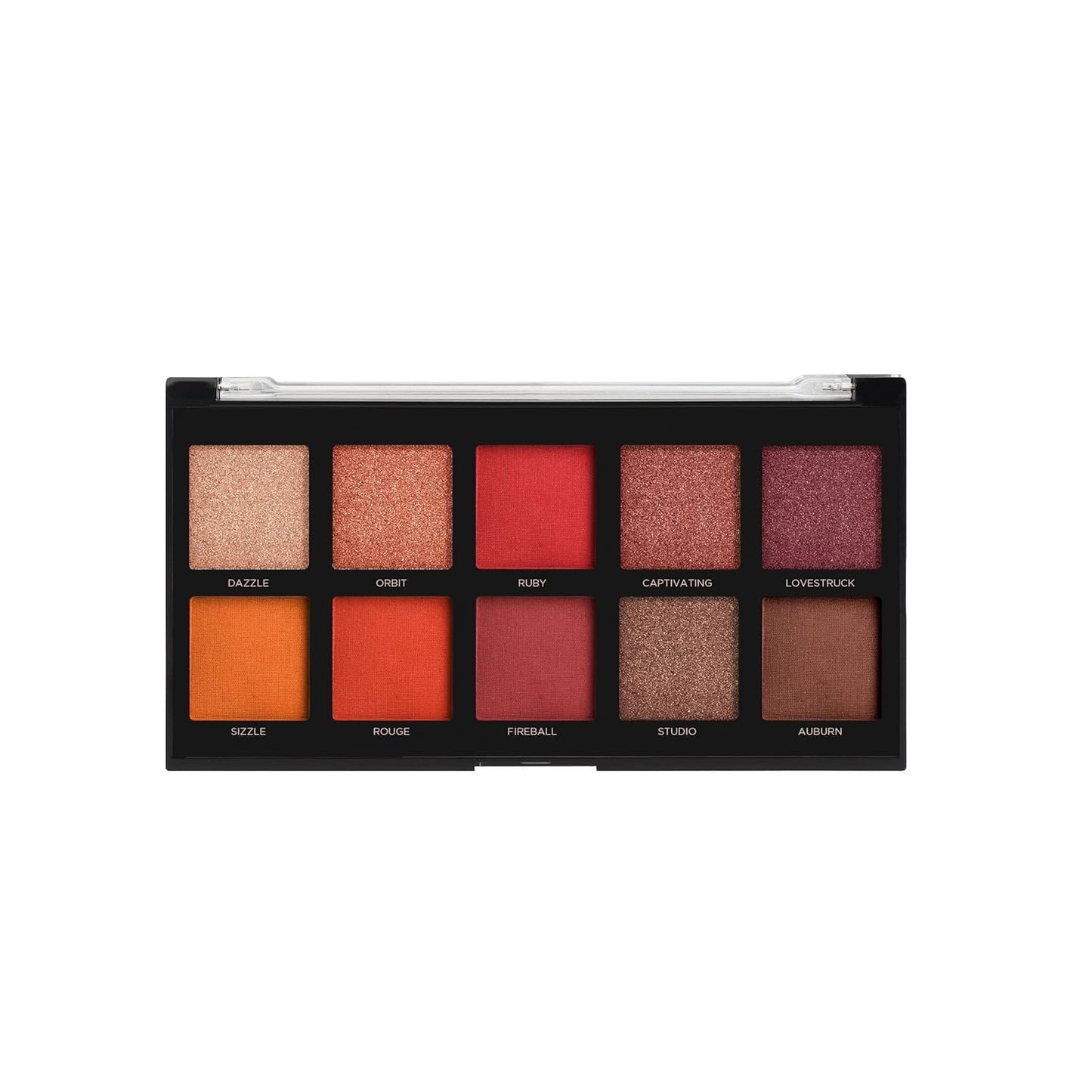 Profusion Cosmetics 10 Shade Eyeshadow Palette, High Pigmented Multi-Finish Colors, Vegan & Cruelty-Free, Create Stunning Looks On-the-Go - Travel-Friendly & Versatile Makeup, RUBIES