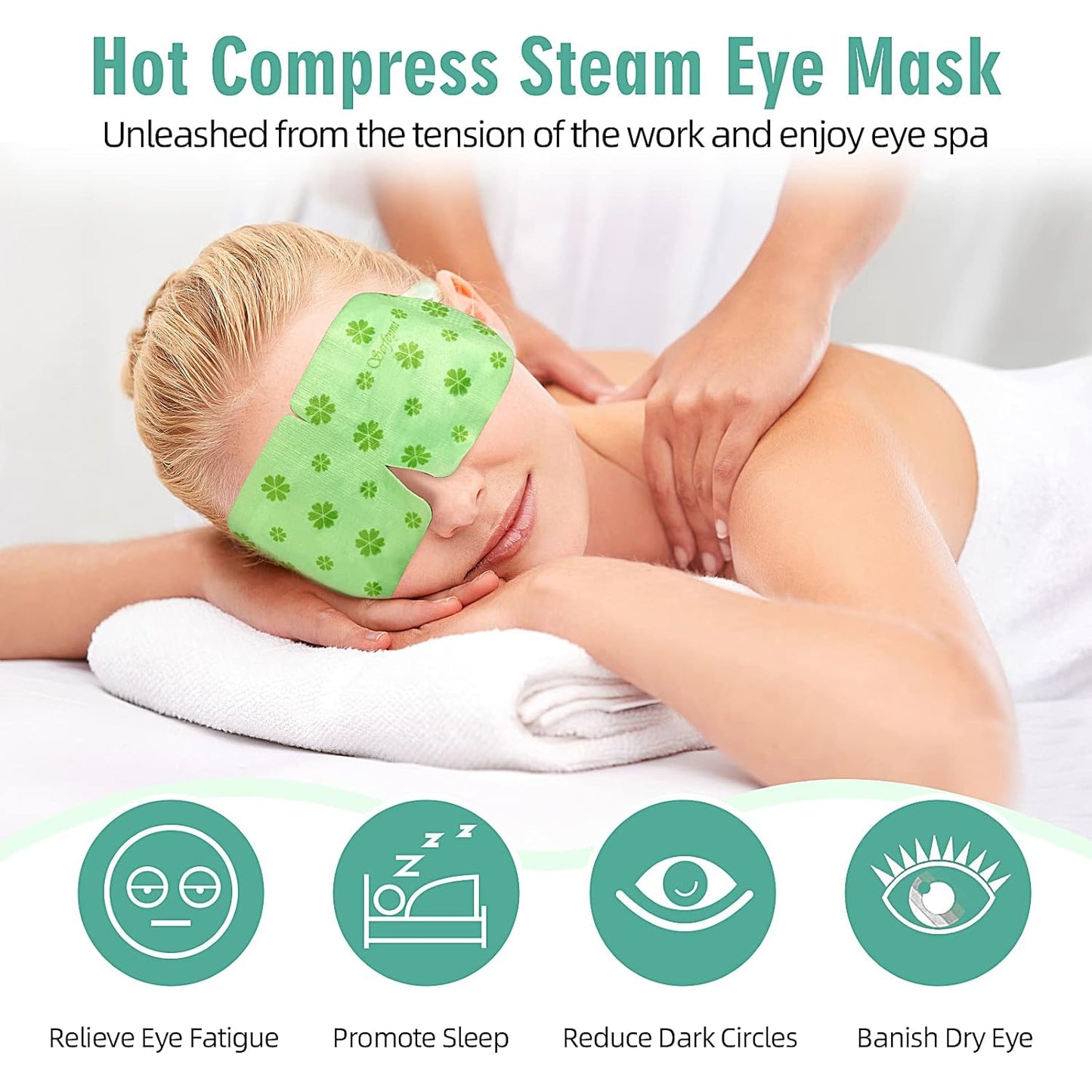 Serfeymi 22 Packs Steam Eye Mask Warming Eye Mask for Sleeping Soothe Dry Eye, Disposable Hot Compress Eye Steam Mask for Women - Upgraded Scent Unscented(8PCS)+ Chamomile(7PCS)+ Lavender(7PCS)