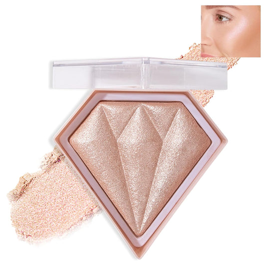 White Highlighter Makeup Palette Face Highlighter Powder Iluminadores De Maquillaje Narutal Shimmer Glitter Highlighter Contour Powder Makeup Palette-04 Ginger Color