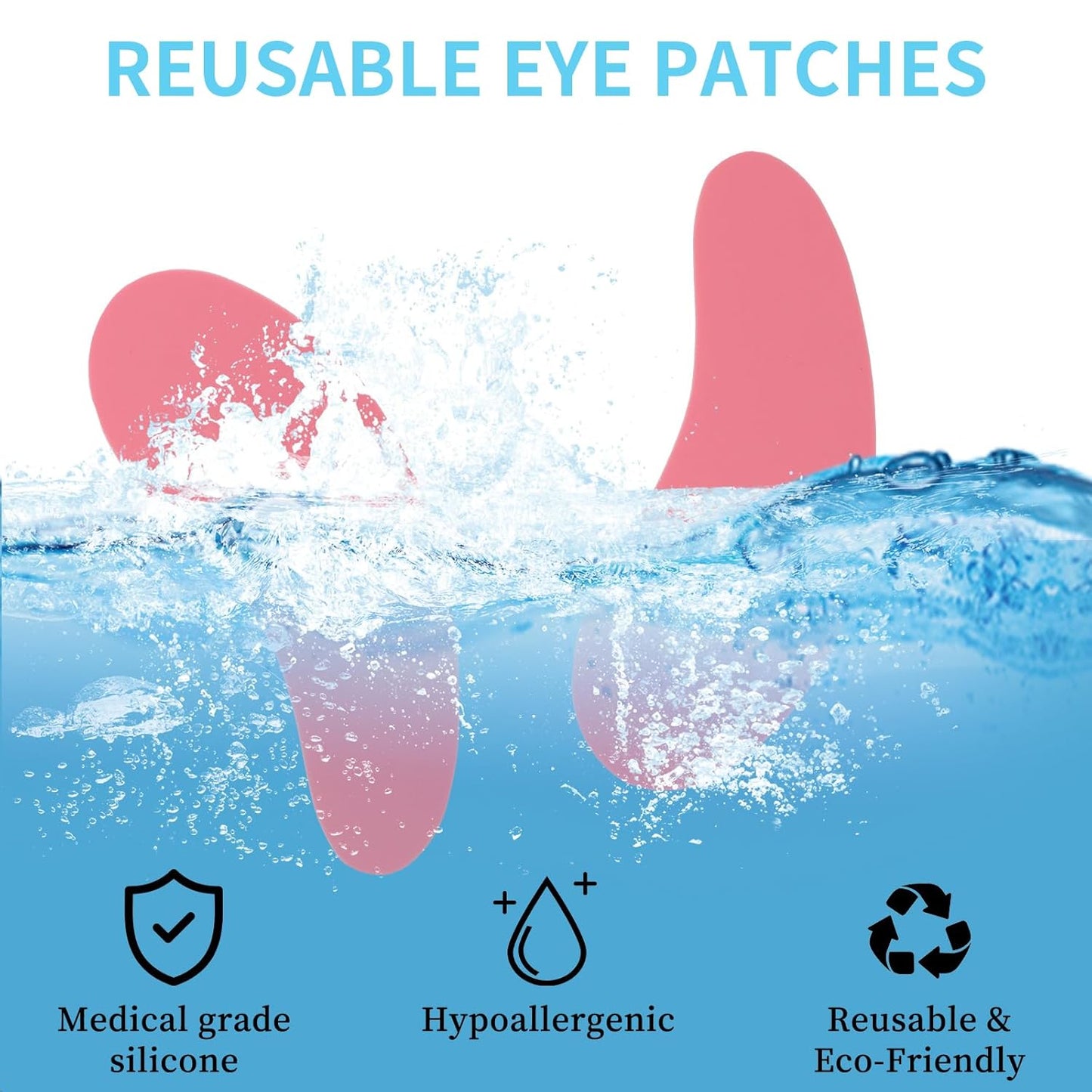 5Pairs Reusable Under Eye Patches,Reusable Eye Gel Pads,Under Eye Patches Reusable with Skincare Effects for Eyes, Reduces Wrinkles and Fine Lines