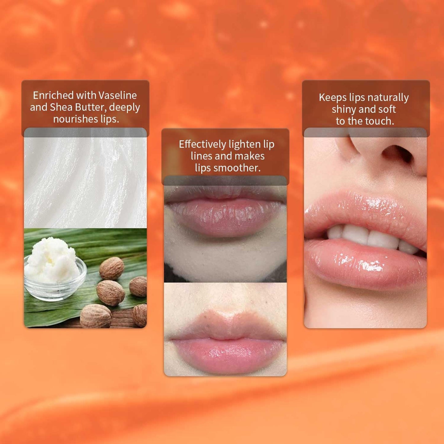 Honey Lip Balm,Organic Chapstick Lip Moisturizer,Hydrating for Dry & Chapped Lips with Collagen, Long-Lasting Moisturizing Daily Overnight Lip Mask,0.17 oz