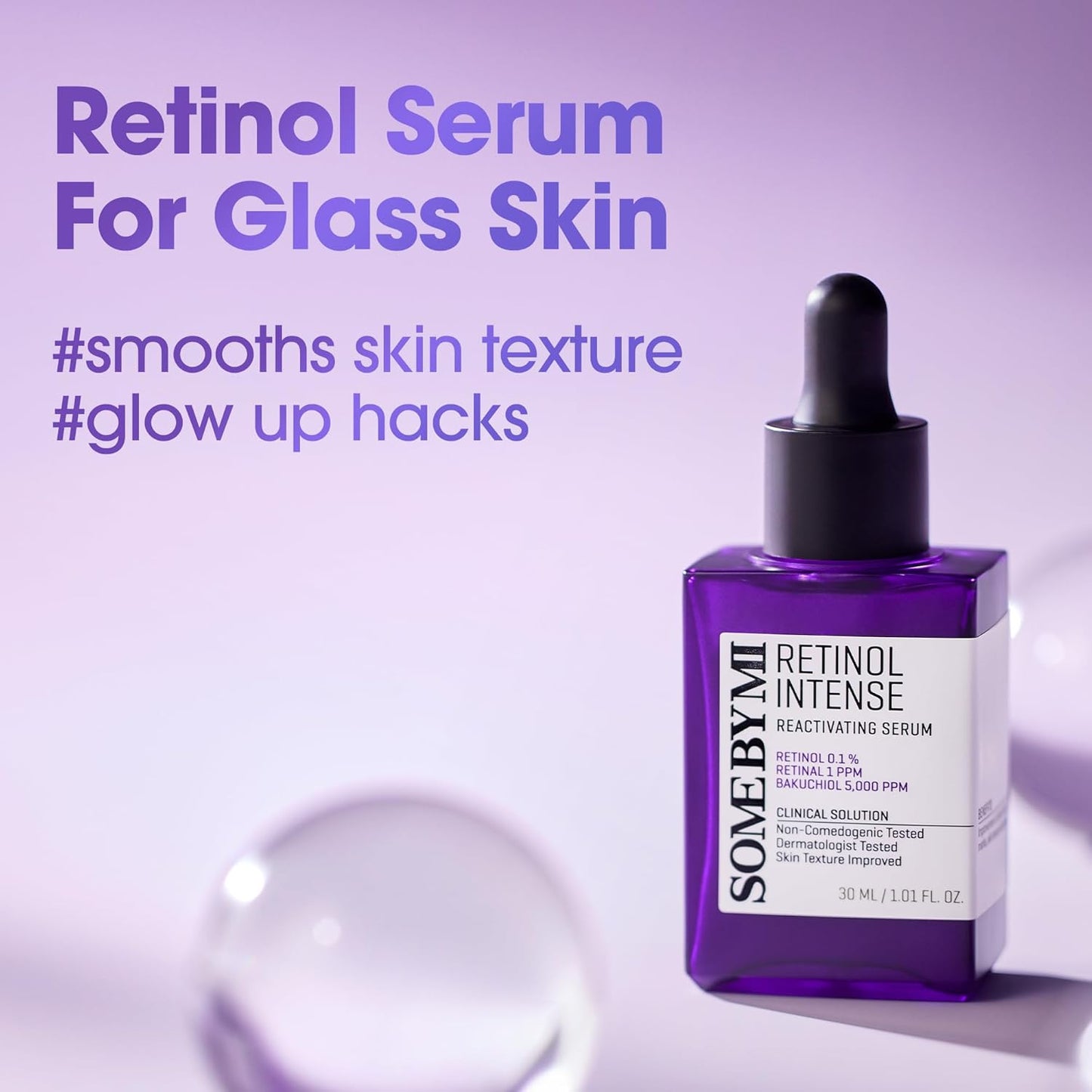SOME BY MI Retinol Intense Reactivating Serum – 1.69oz, 50ml – Korean Bakuchiol Retinol Serum for Face Firming – Improves Signs of Aging, Minimizes Pore Size & Refines Skin Texture – Korean Skin Care