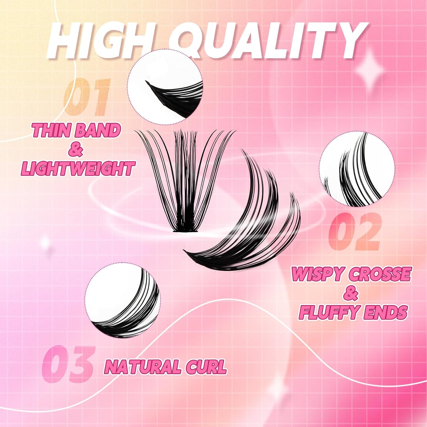 Cluster Lashes D Curl Lash Clusters 280 Pcs Lash Extension Clusters Individual Lashes Soft DIY Eyelash Extensions Mixed Tray Eyelash Clusters Natural Look (40D+60D-0.07D, 8-20mm)