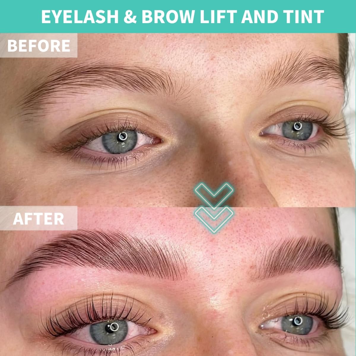 Lash Lift and Black Color Kit, Brow Lamination Kit, Professional 4 in1 Lash and Brow Perm Kit, 6-8 Weeks Long-lasting, for DIY or Professiona Use