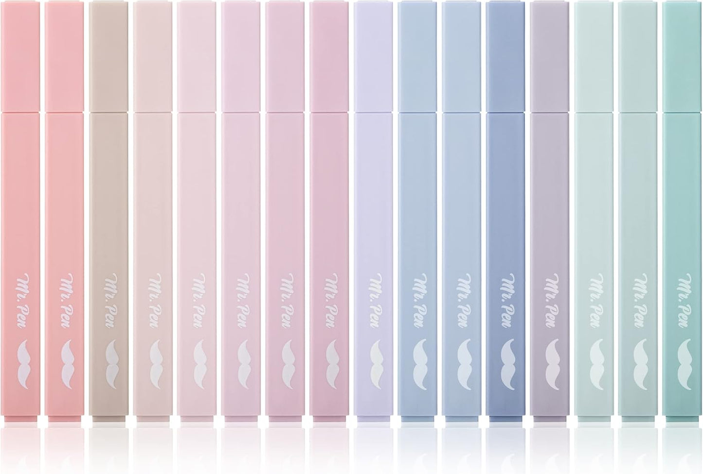 Mr. Pen- Aesthetic Highlighters, 16 pcs, Chisel Tip, Morandi Colors, No Bleed Bible Highlighter Pastel, Assorted Colors, Cute, Back to School Supplies