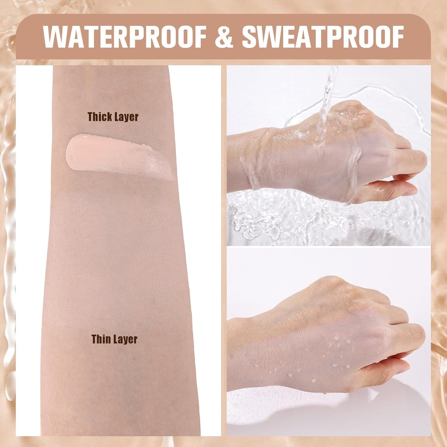 UCANBE Matte Liquid Foundation with Brush, Serum Foundation Face Makeup with Hyaluronic Acid, Medium to Full Coverage Waterproof Oil Control Longwear, for Mature Skin, Natural Ivory, 1 fl. oz.