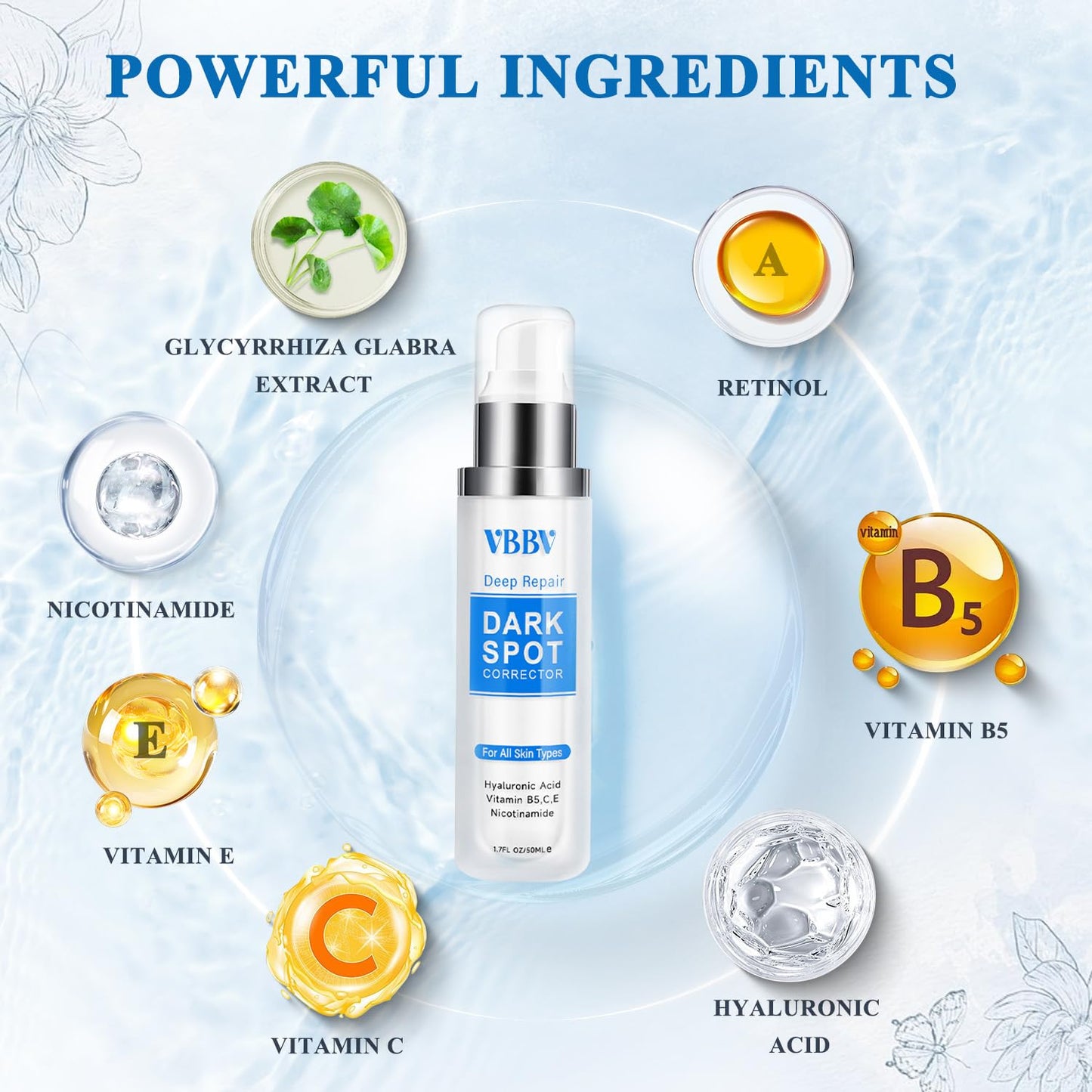 Dark Spot Remover for Face and Body, Dark Spot Corrector, Age Spot Sun Spot Freckles Dark Spot Remover, Melasma Treatment for Face, Advanced Skin Care Cream for Women and Men (1.7 Fl Oz)