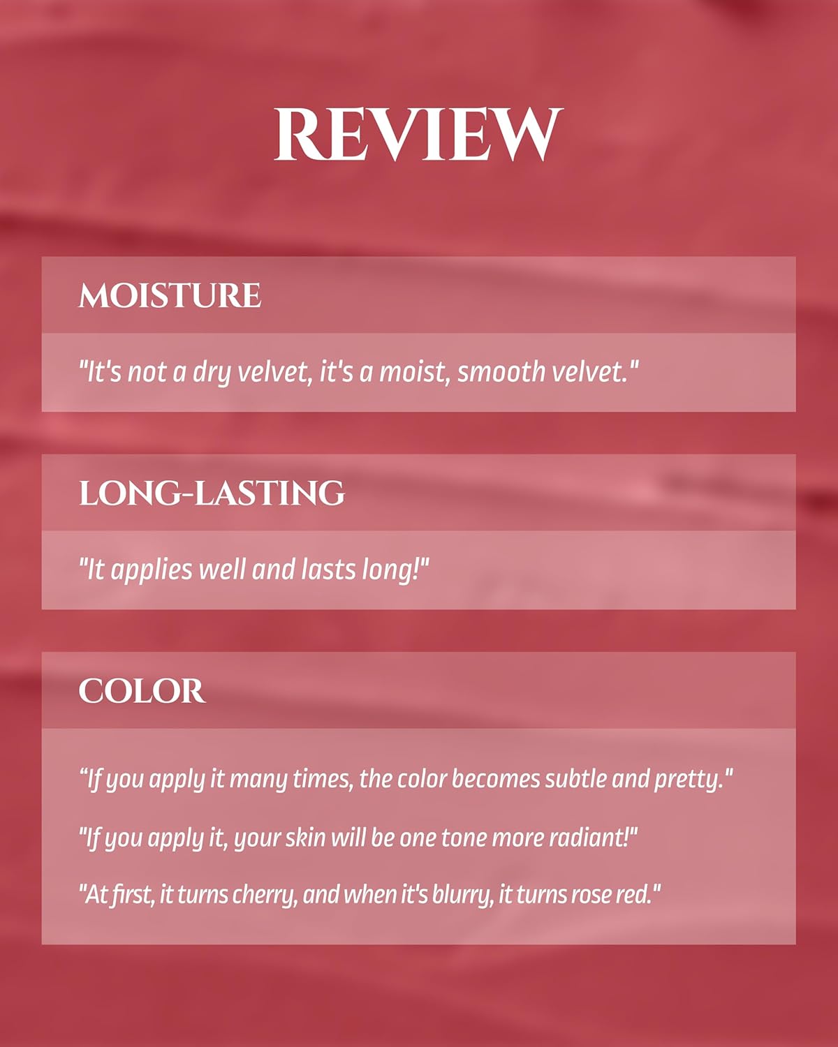 HEVVYMAKEUP Blurring Effect Lip Tint - Airy Velvet Matte Lips - Vegan, Longwear, Vibrant, Buildable Creamy Soft Texture - Korean Lip Makeup, Bite Me, 0.13 fl.oz.