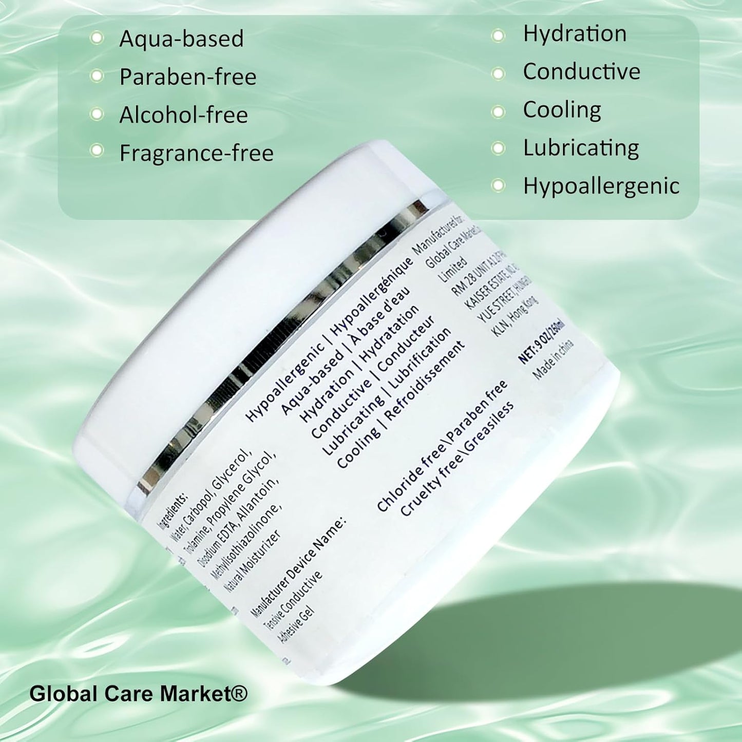 Preparation Gel – RF Conductive Gel with Hyaluronic Acid for Use With Radio Frequency Face and Body Machines, Skin Cooling Gel Primer for IPL Hair Removal Device