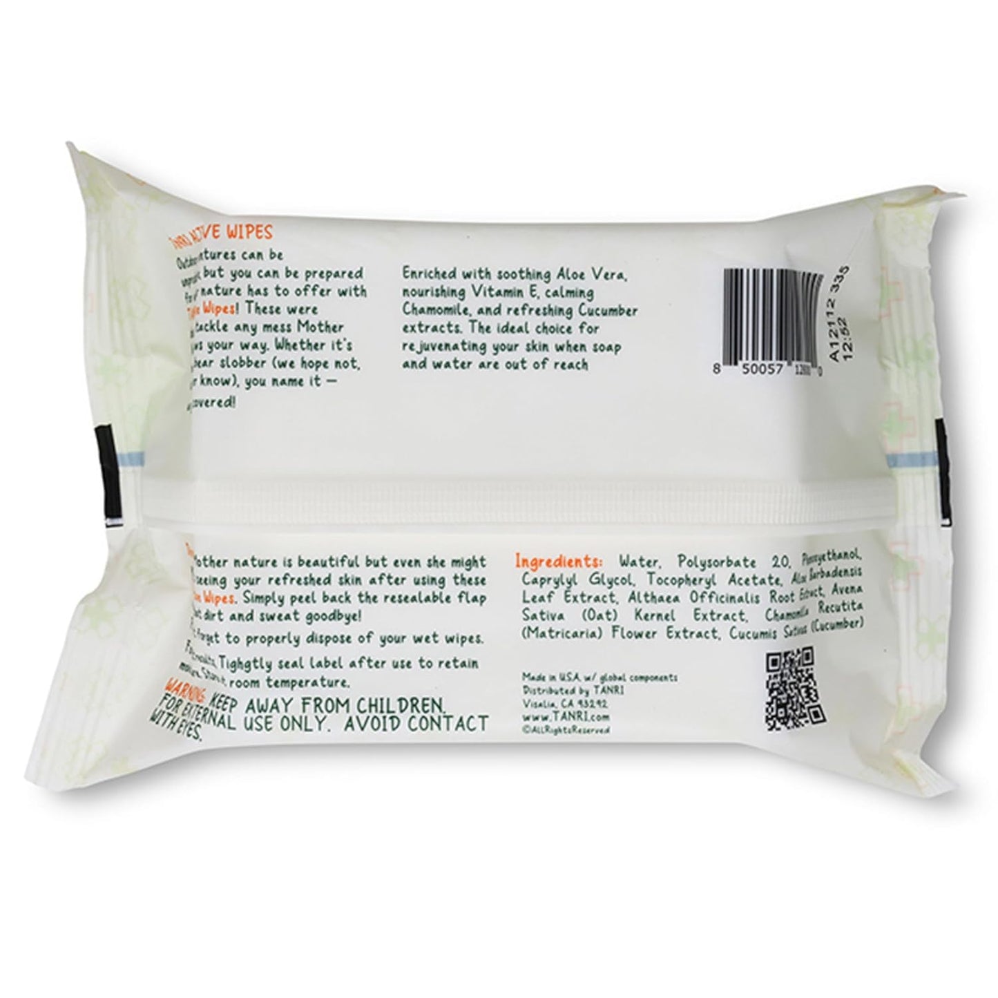 TANRI Primo Explorer Pack; Includes SPF50+ Sunscreen Lotion with Zero White Cast, Active Wipes No-Rinse Body Wipes, Moisturizing SPF15 Pear Lip Balm and an Adjustable Fanny Pack (4-Pack Bundle)