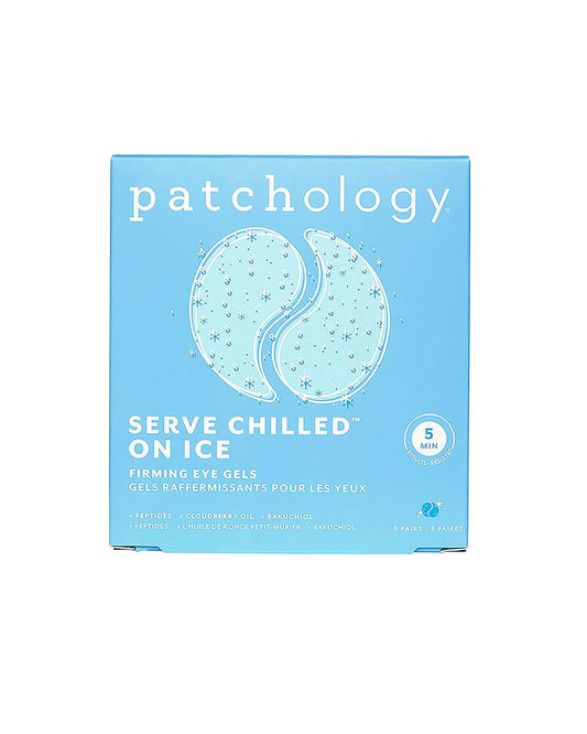 Iced Cooling Under Eye Gel Pads with Peptides, Cloudberry Oil and Bakuchiol. Cool eye gels to firm skin and soothe, reduce fine lines and under eye bags by Patchology - 15 Pair Jar