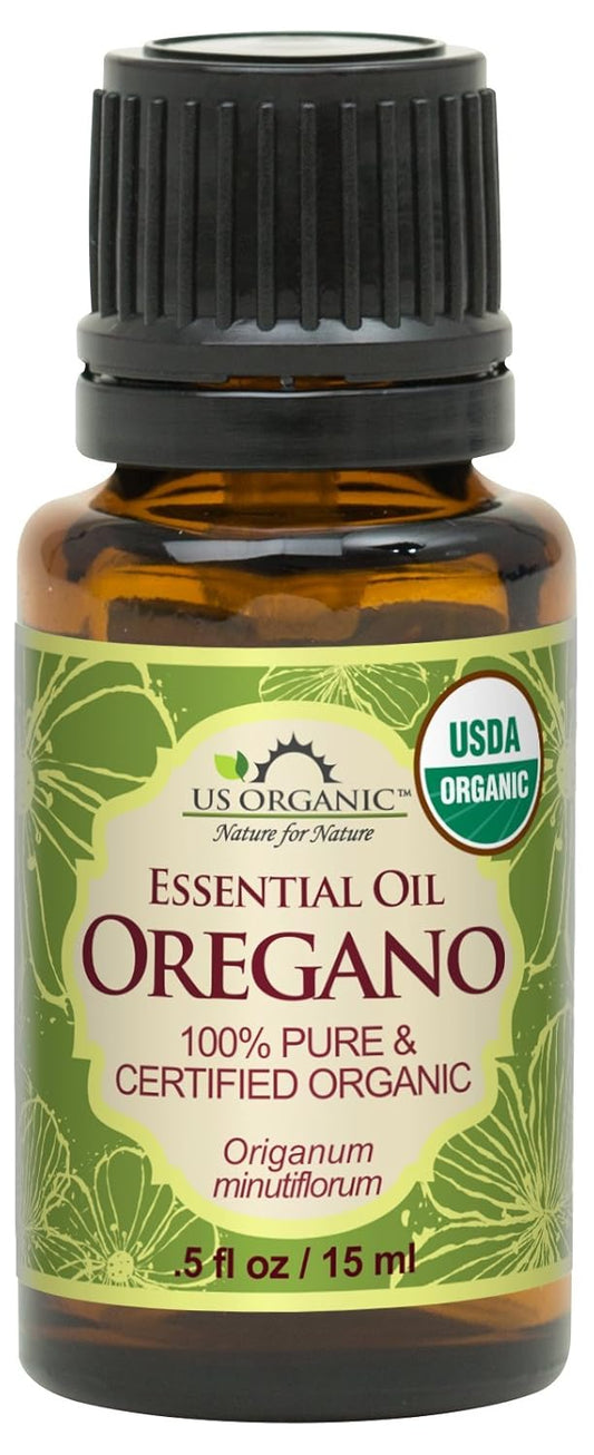US Organic 100% Pure Oregano Essential Oil - USDA Certified Organic, Steam Distilled (15 ml)