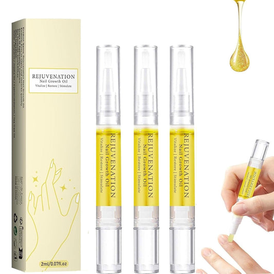 Nail Growth Oil, Rejuvenation Nail Oil Pen, Natural Rejuvenation, Instant Nail Strength, Cuticle Oil for Nails, Nail Strengthener for Moisturize Strengthen Brighten Nails Care (3pcs)
