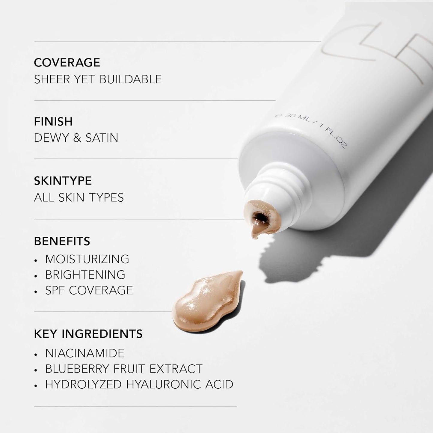 CLE Cosmetics CCC Cream (Warm Medium 303 / SPF 50) - Color Correcting Hybrid CC Cream with Sunscreen - Lightweight, Hydrating, Light to Medium Coverage Foundation - 1 fl oz