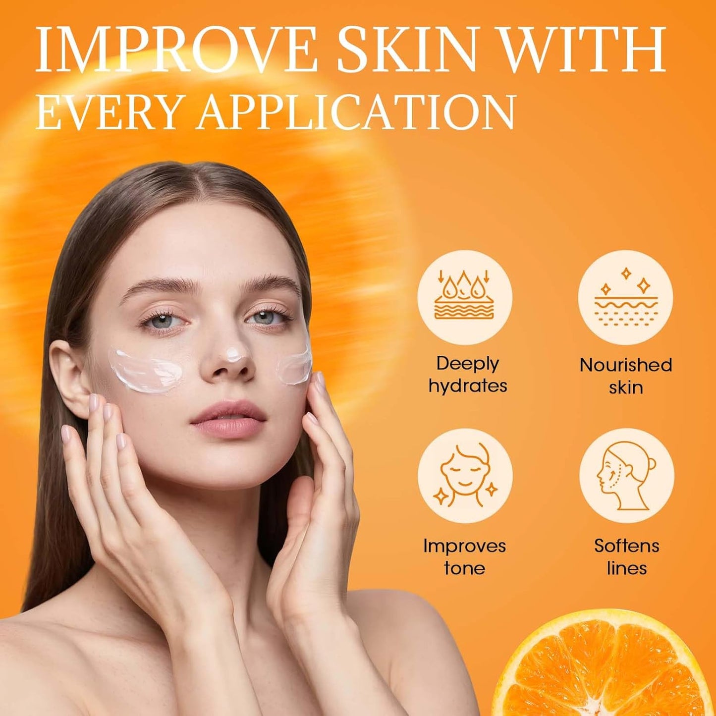 MQ Vitamin C Cream Visibly Brightening Body Lotion | Vitamin C Moisturizer Care Body Cream, Revitalizes Dull-Looking Skin, Promotes A Glowing Complexion
